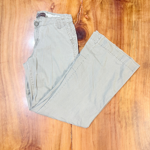 Vintage Y2K Old Navy Women's Pants 4 Low Rise Baggy Wide leg Cotton L28 - Picture 1 of 8